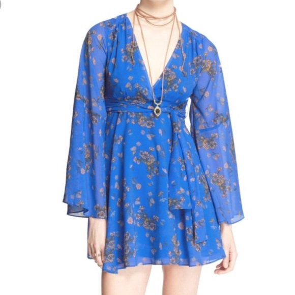 free people blue floral dress
